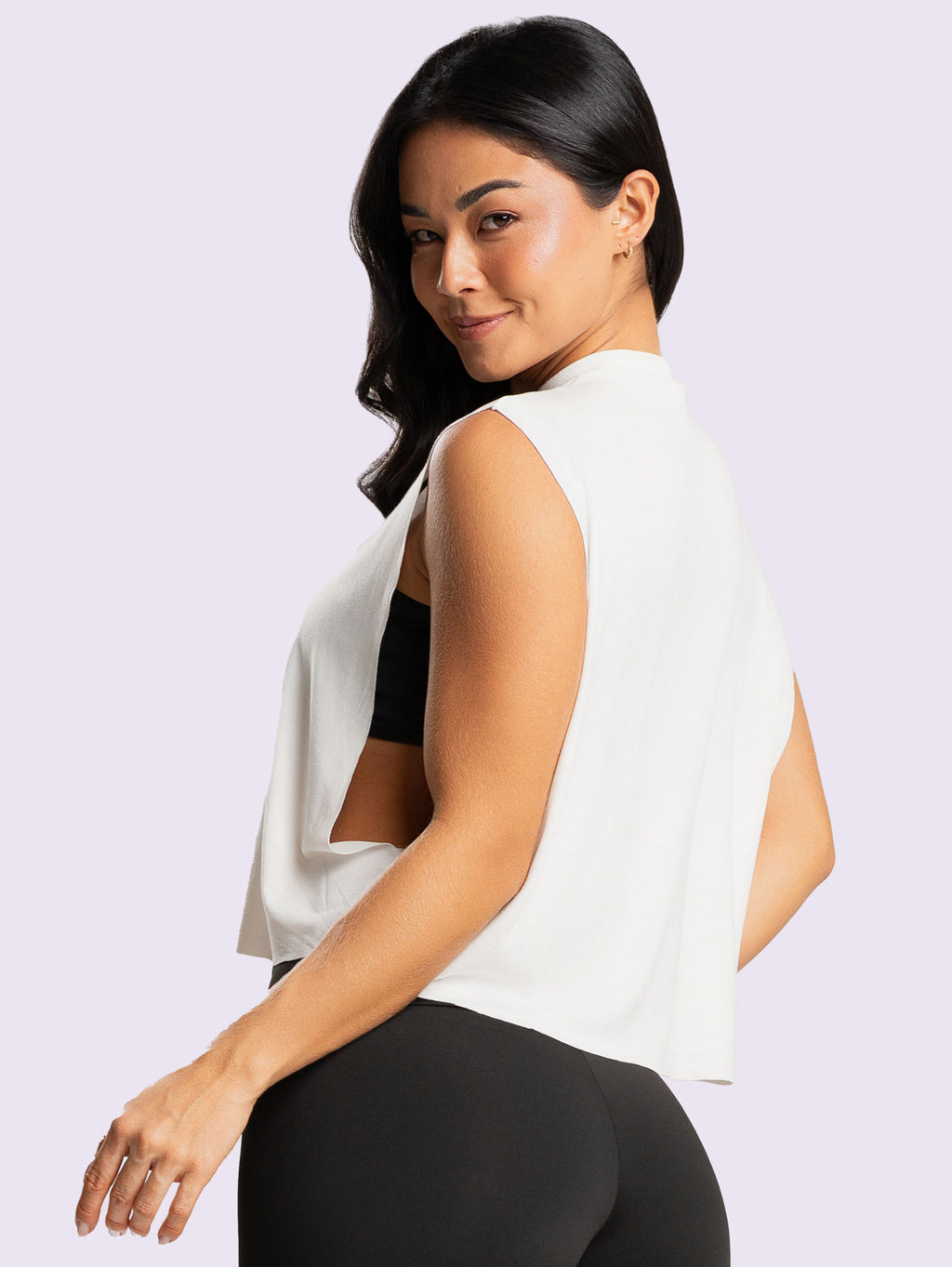 BLUSA CAVADA VISCOLYCRA (MARFIM)
