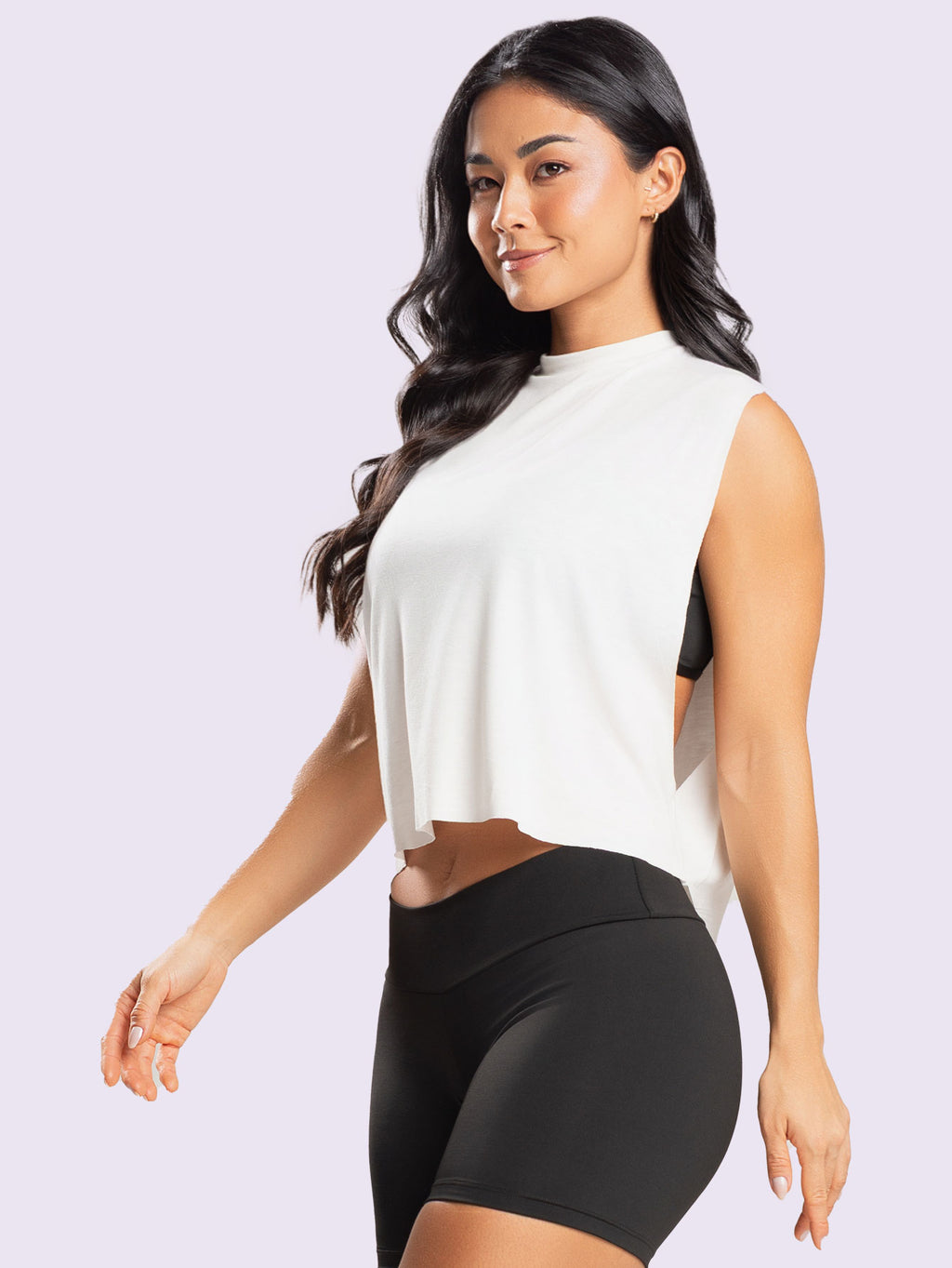 BLUSA CAVADA VISCOLYCRA (MARFIM)