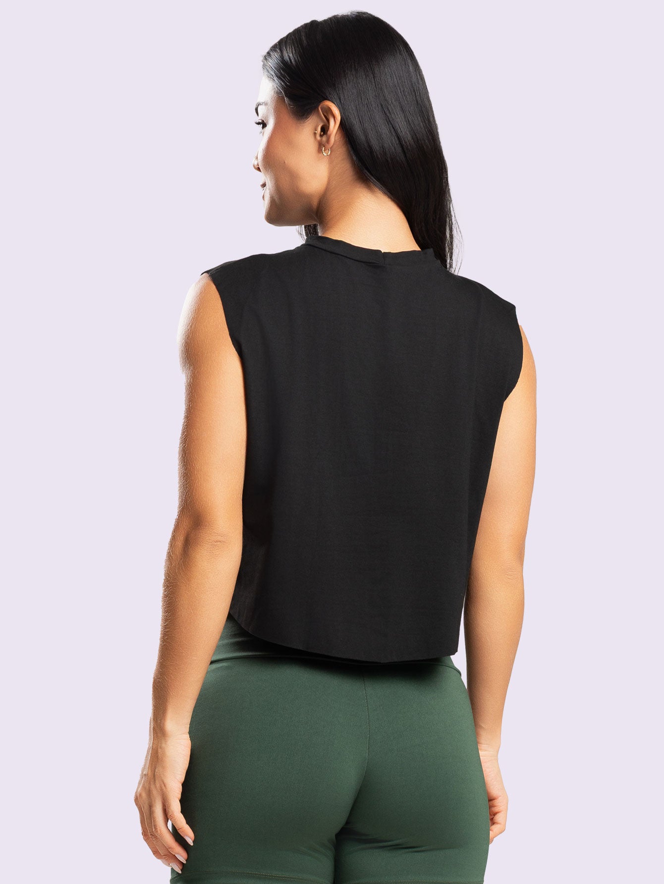 Blusa Cavada Viscolycra - PRETO